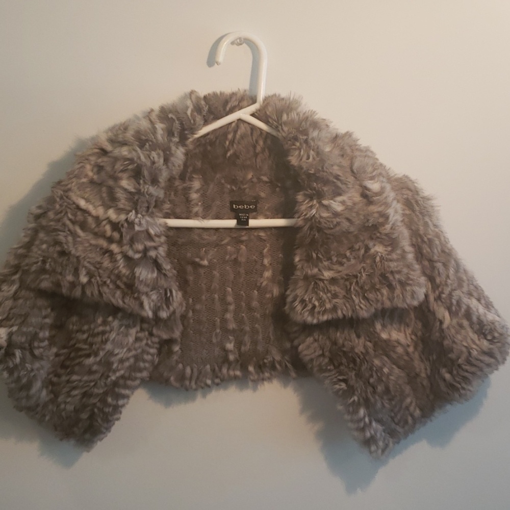 Real rabbit fur shawl